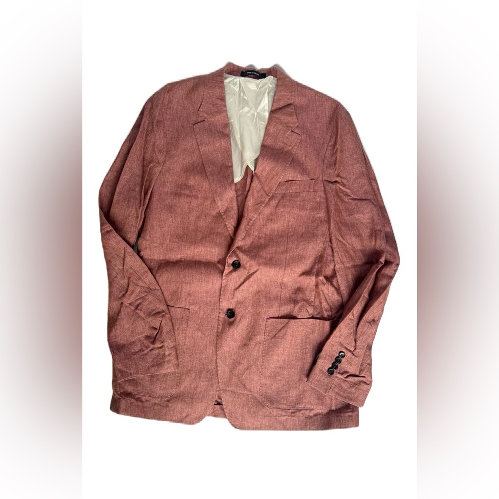 Todd Snyder 100% Linen Madison Suit Jacket Wine NWT